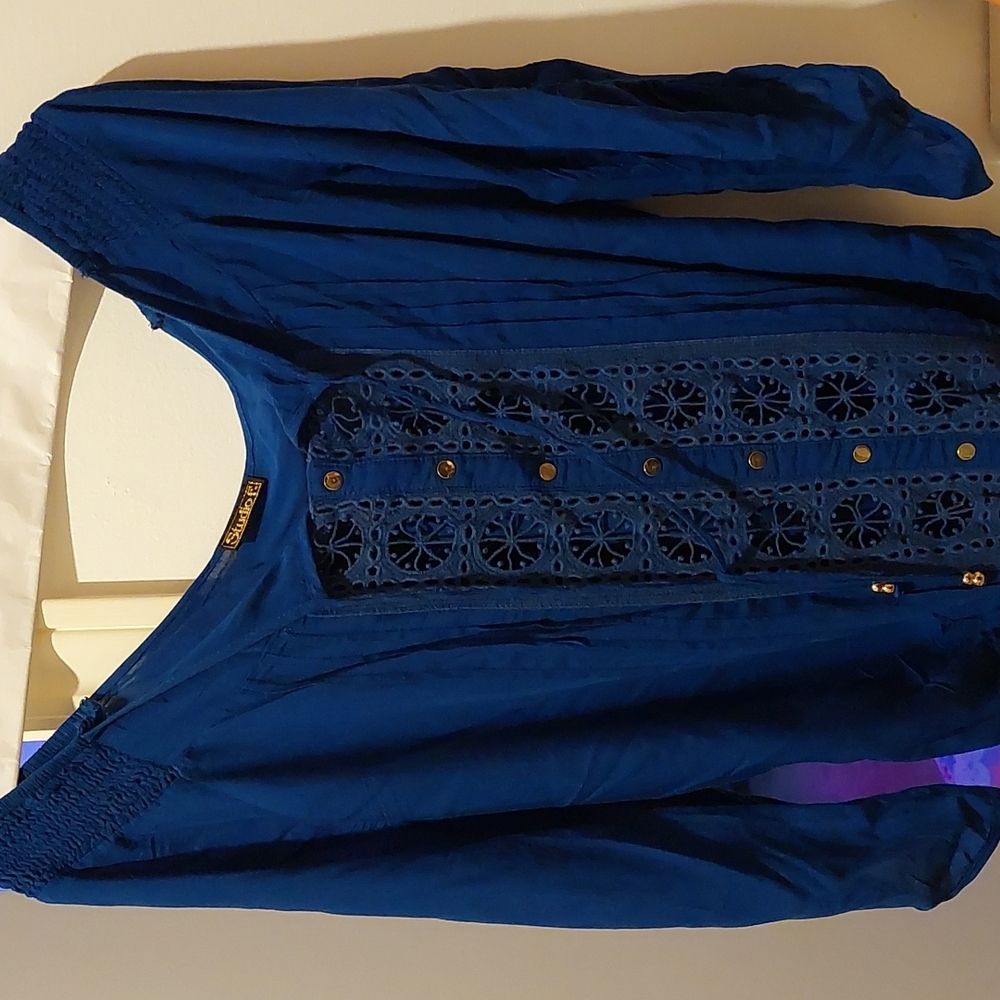 Studio F Ultramarine blue blouse
